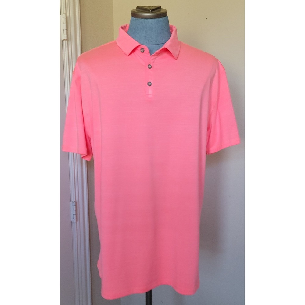 BKE Buckle Men's Short Sleeve 3 Button Performance Fabric‎ Shirt Size 2XL